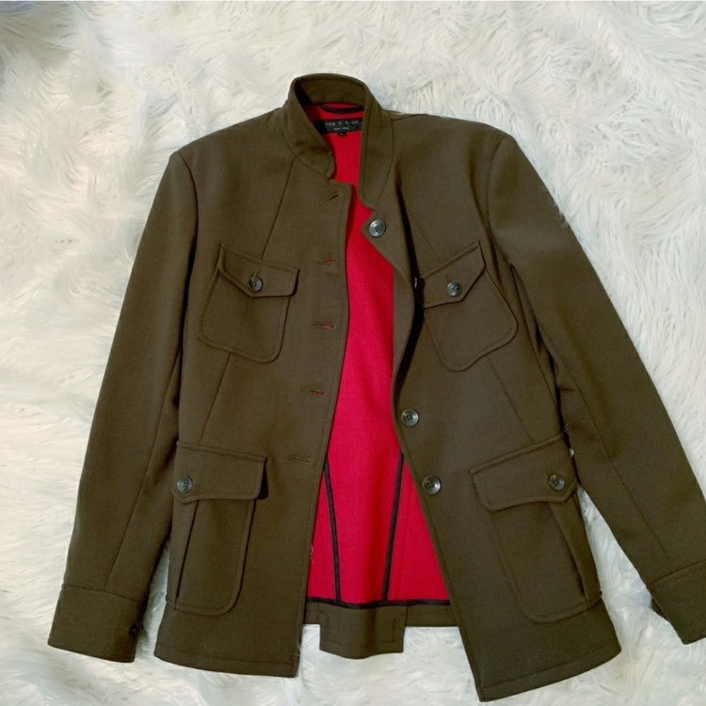 Rag & Bone olive army green Bradford military utility jacket 2 Reduced!!$$$